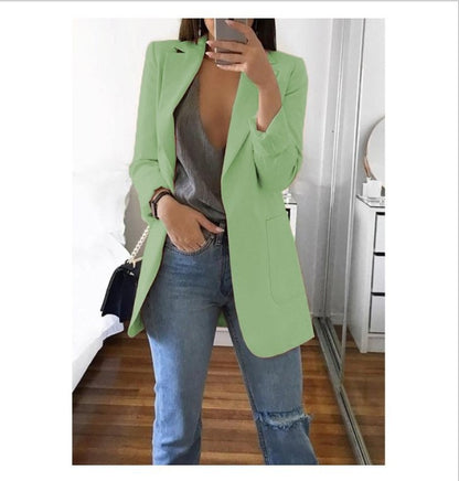 Long sleeve solid color cardigan