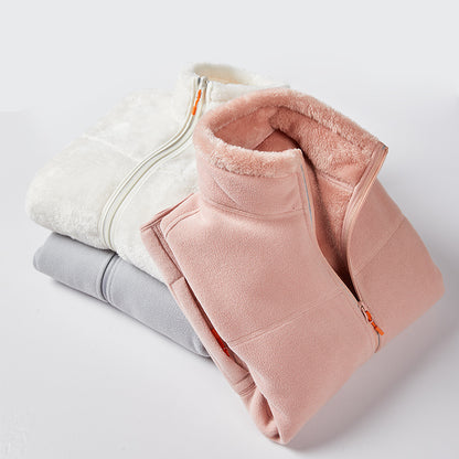 Fashion Outdoor Polar Fleece Double-sided Coral Fleece Jacket