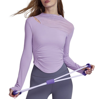 Yoga Clothes Long-sleeved Top With Chest Pad Slim Fit Slimming