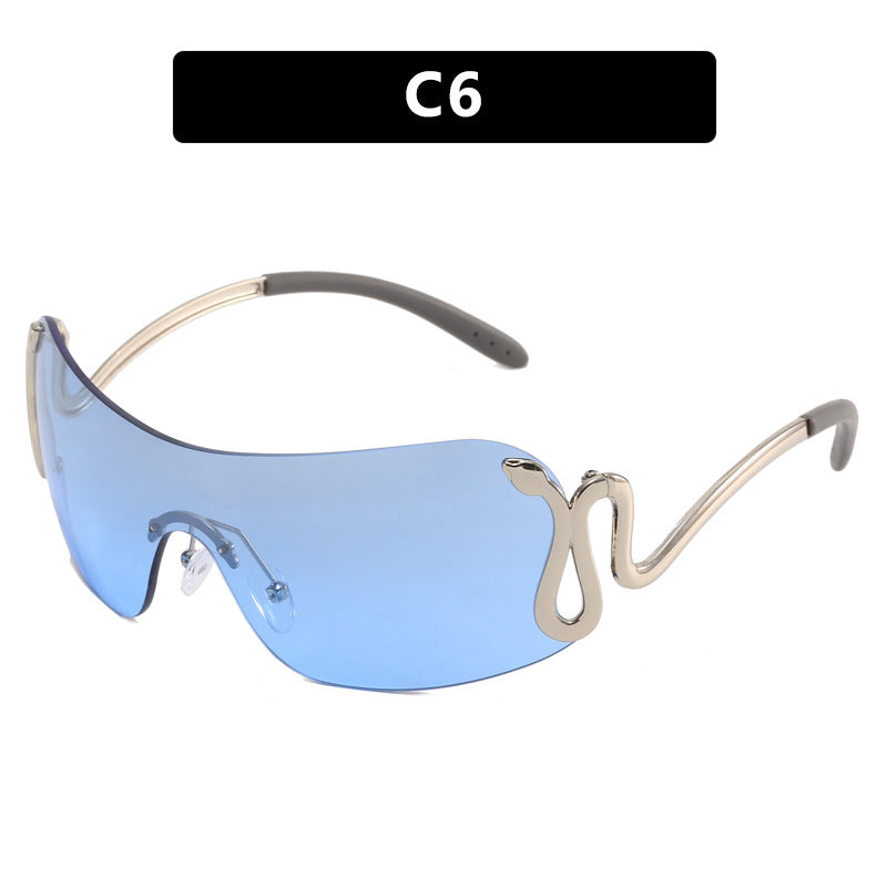 Spirit Snake One-piece Sunglasses Personality Fashion