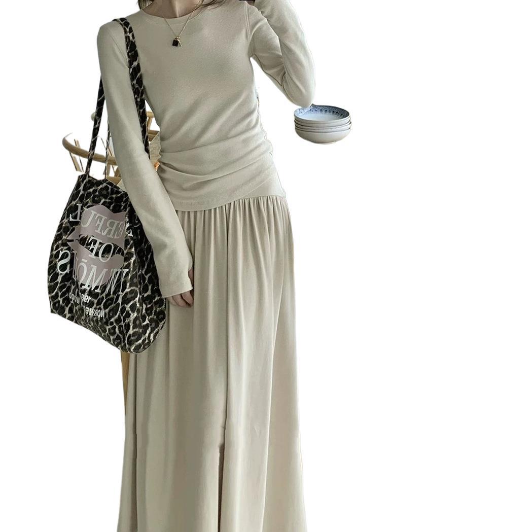 Women's Lapel Knitted Vest Skirt