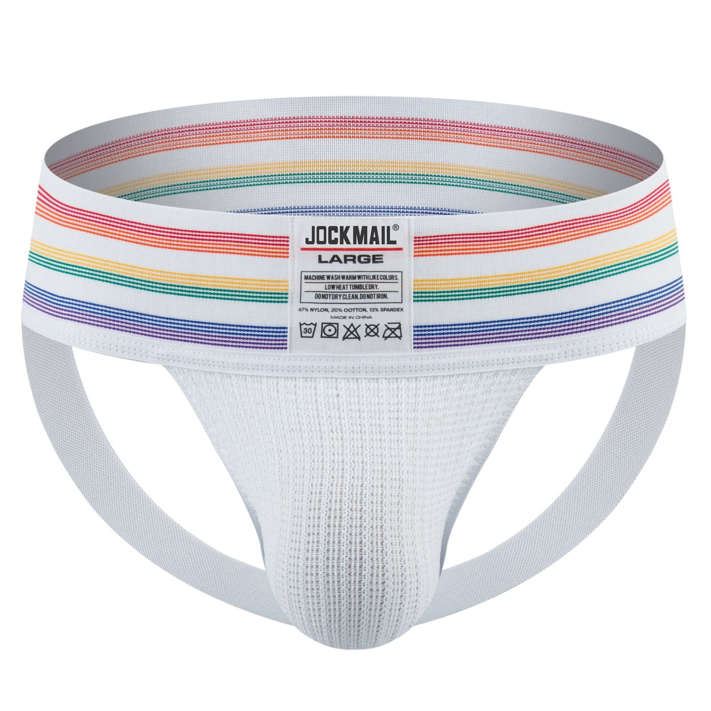 Men's T-back Wide Belt Breathable Rainbow