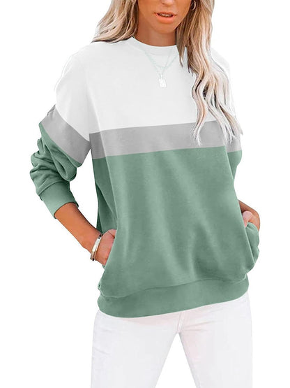 Women's Fashion Casual Round Neck Sports Long-sleeved Top