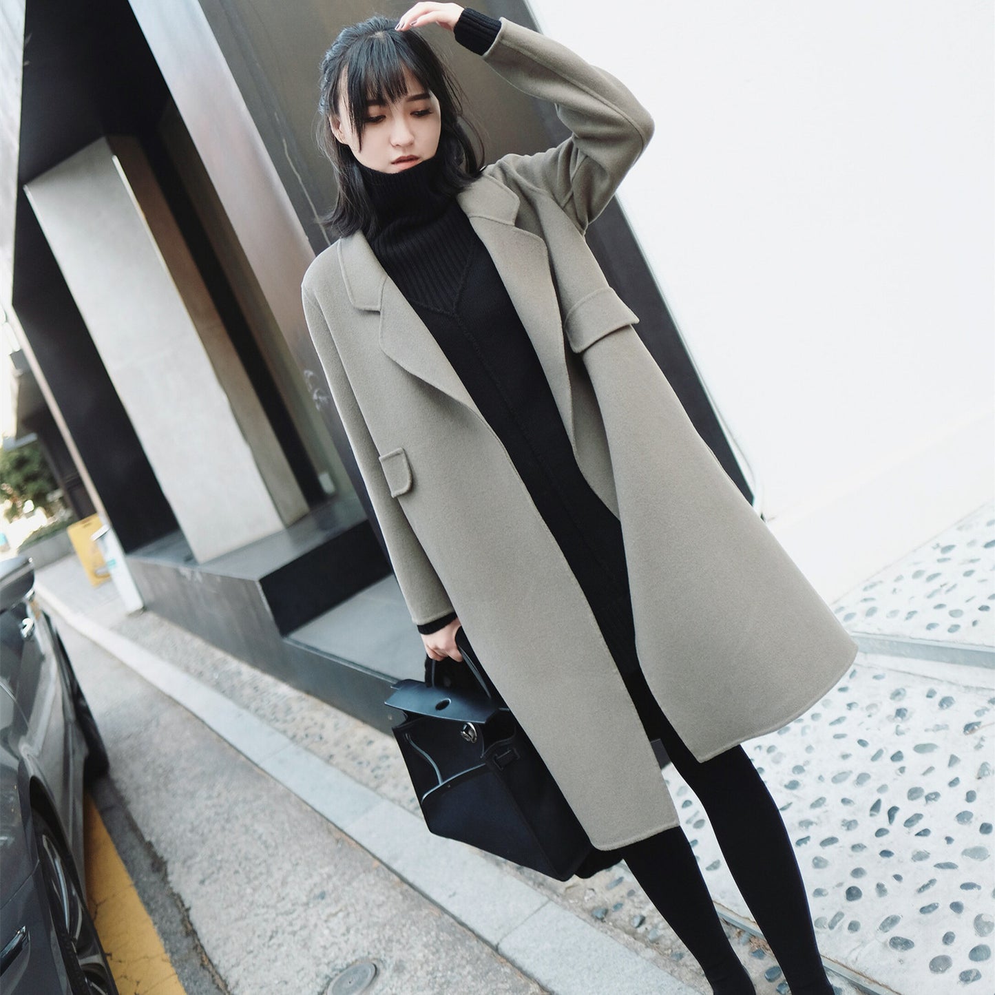 Women's Fashion Casual Slim Woolen Jacket