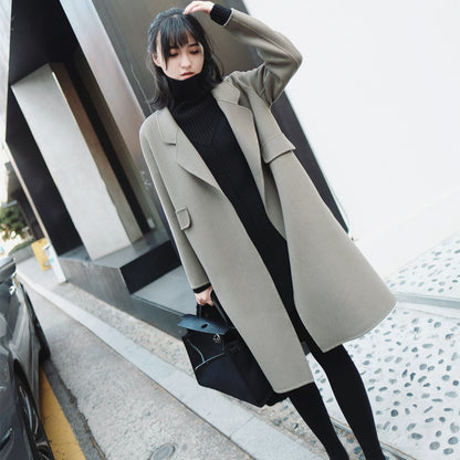Women's Fashion Casual Slim Woolen Jacket
