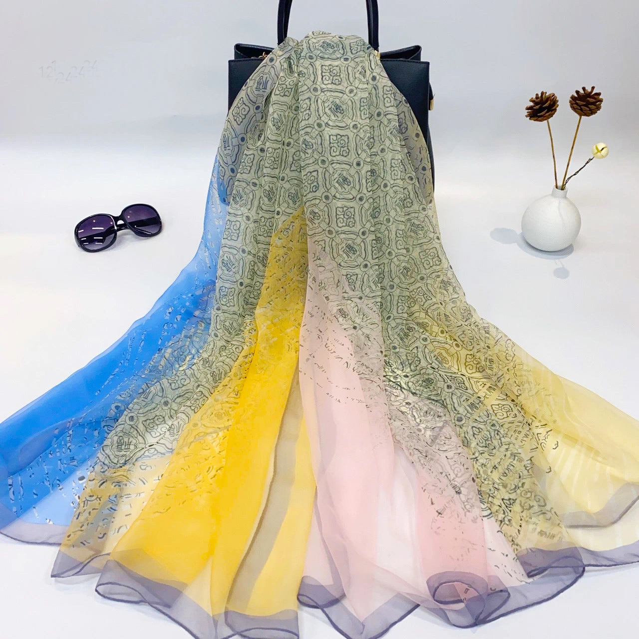 Yarn Cashew Printed Beach Travel Sun Protection Scarf