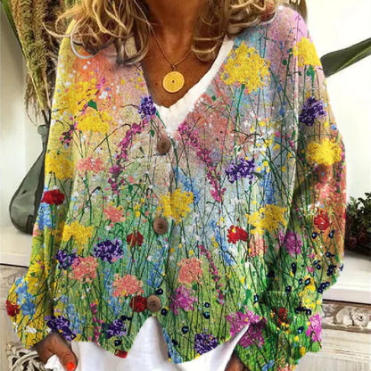 Women's Fashion Printed Casual Jacket