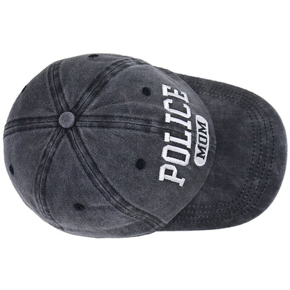 Proud Police Mama Baseball Cap Gifts, Adjustable Embroidered Wash Cotton Baseball Cap