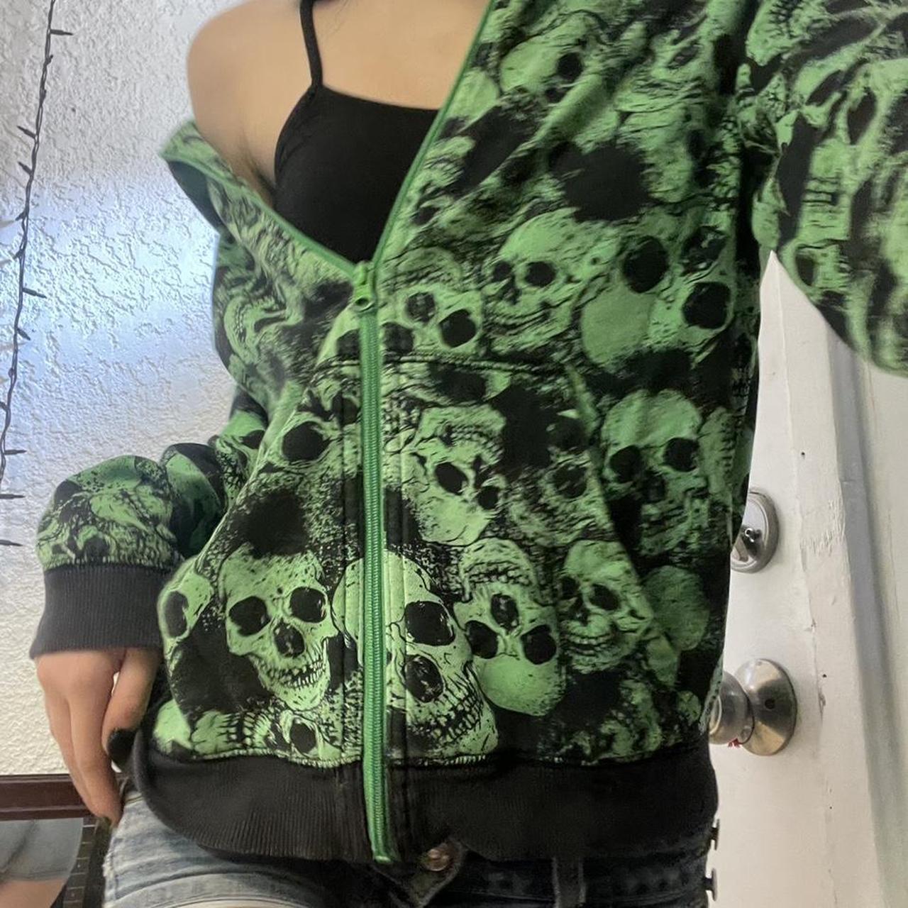 New Printed Sweater Skull Printed Hooded Women