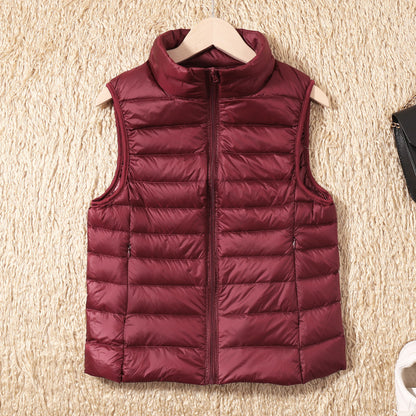 Lightweight down jacket women's Vest Short Size Large