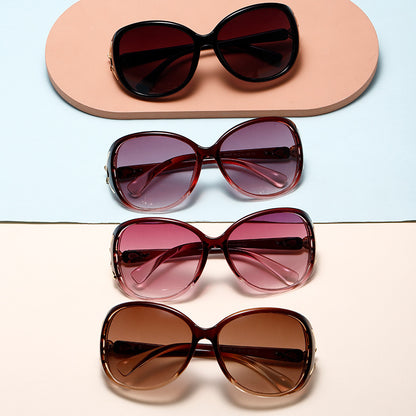 Diamond Metal Hinge Fox Head Women's Fashion Sunglasses