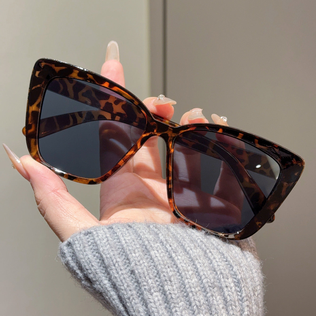 Versatile Slimming High-grade Sunglasses Large Frame Plain Glasses