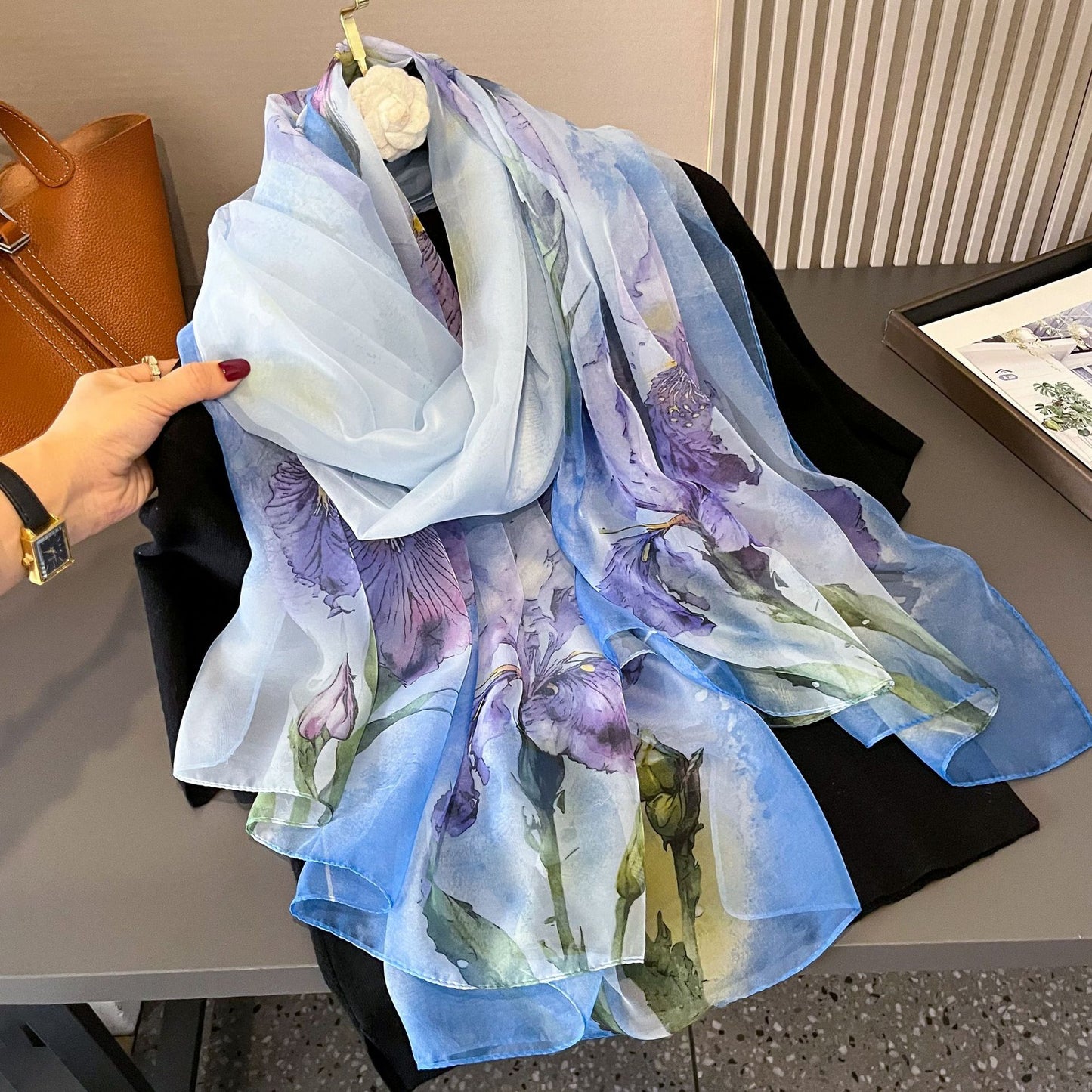 Yarn Cashew Printed Beach Travel Sun Protection Scarf
