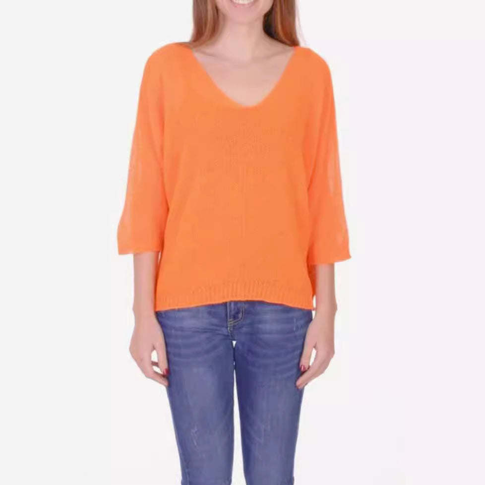 European And American Women's Clothing Short Pullover Top