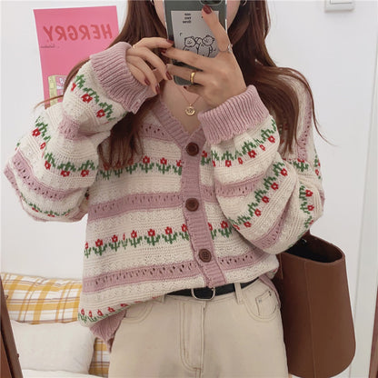 New Style Chain Link Loose Top Sweater Coat