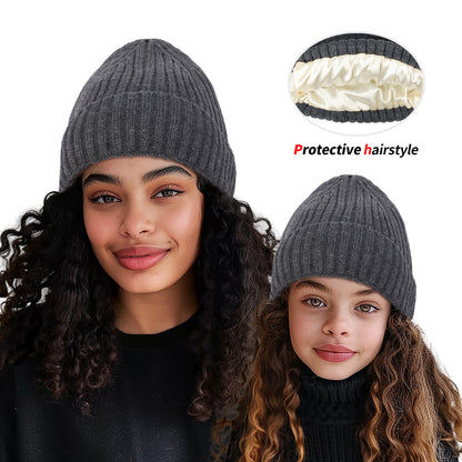 New Satin Warm Wool Hat Men And Women