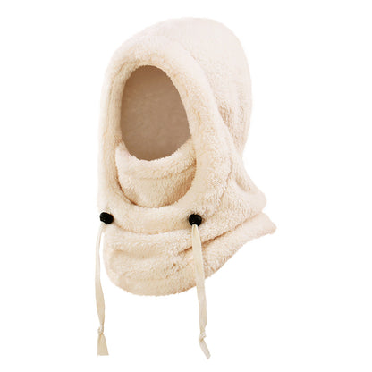 Warm Ear Protection Scarf Integrated Hat For Winter Thickened