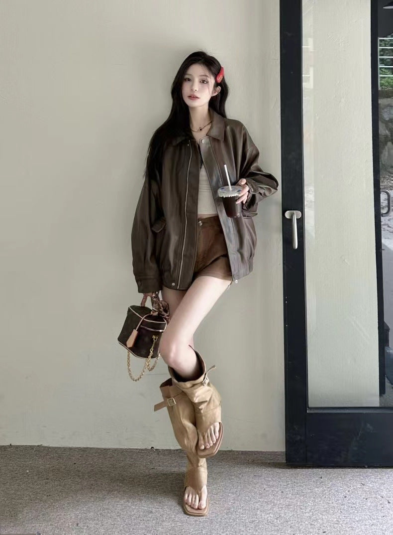Women's Small Coffee Top Fashion