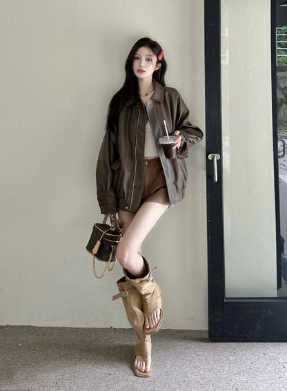 Women's Small Coffee Top Fashion