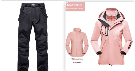 Outdoor Windproof Warm Shell Jacket Two-piece Set
