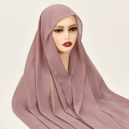Lazy Chiffon Convenient Headscarf Magnetic Buckle Fixed