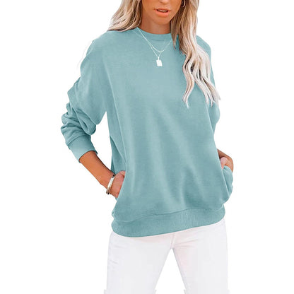 Women's Fashion Casual Round Neck Sports Long-sleeved Top