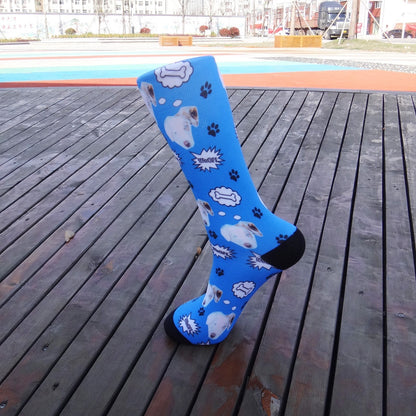 Cartoon Pet Head Face Socks