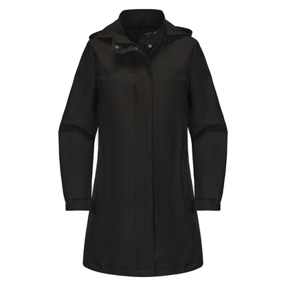 Removable Cap Waterproof Windbreaker Women's Solid Color