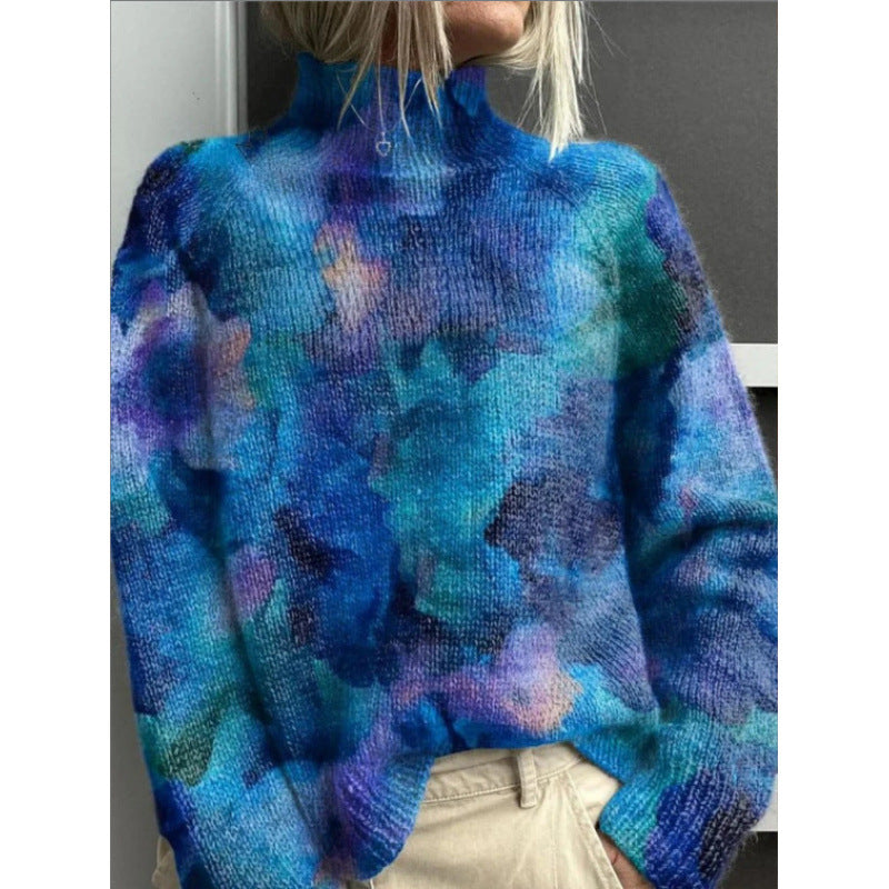 New Christmas Abstract Printing Casual Top
