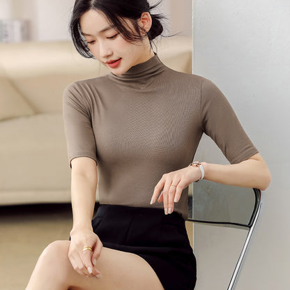 Women's Fashion Slim-fit Versatile Solid Color Top