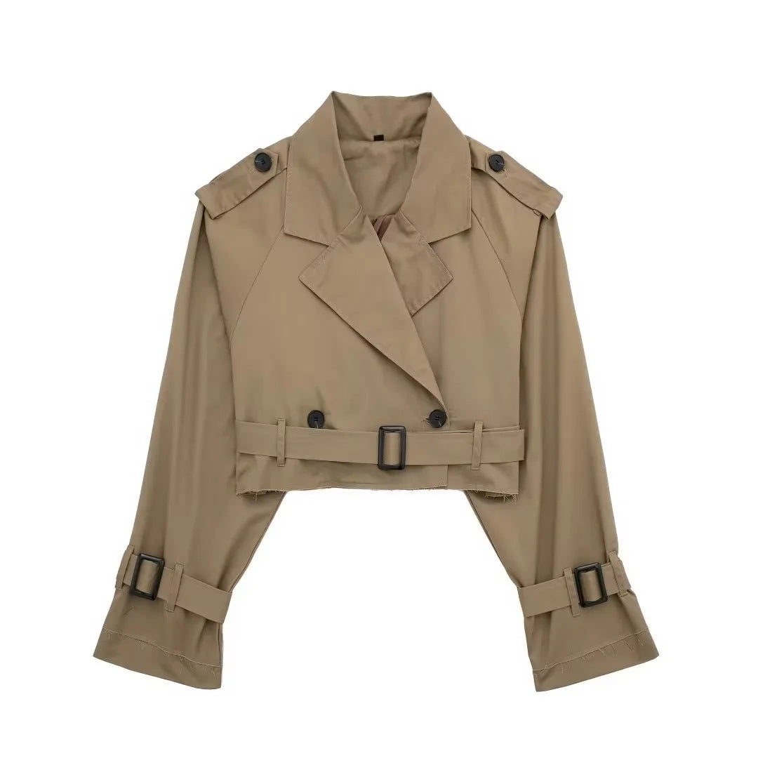 European And American Style Women's Short Cut Windbreaker