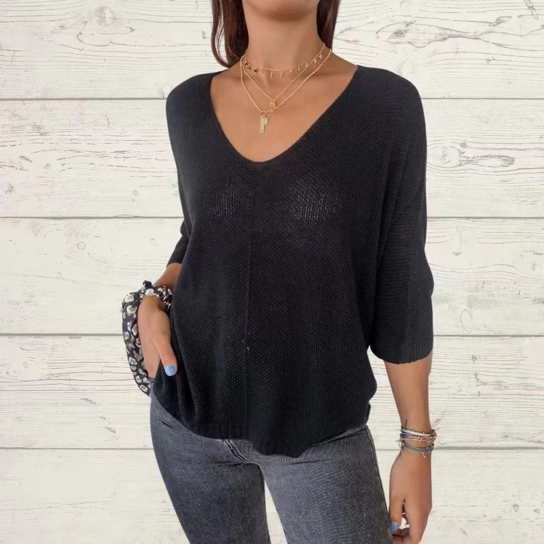 European And American Women's Clothing Short Pullover Top