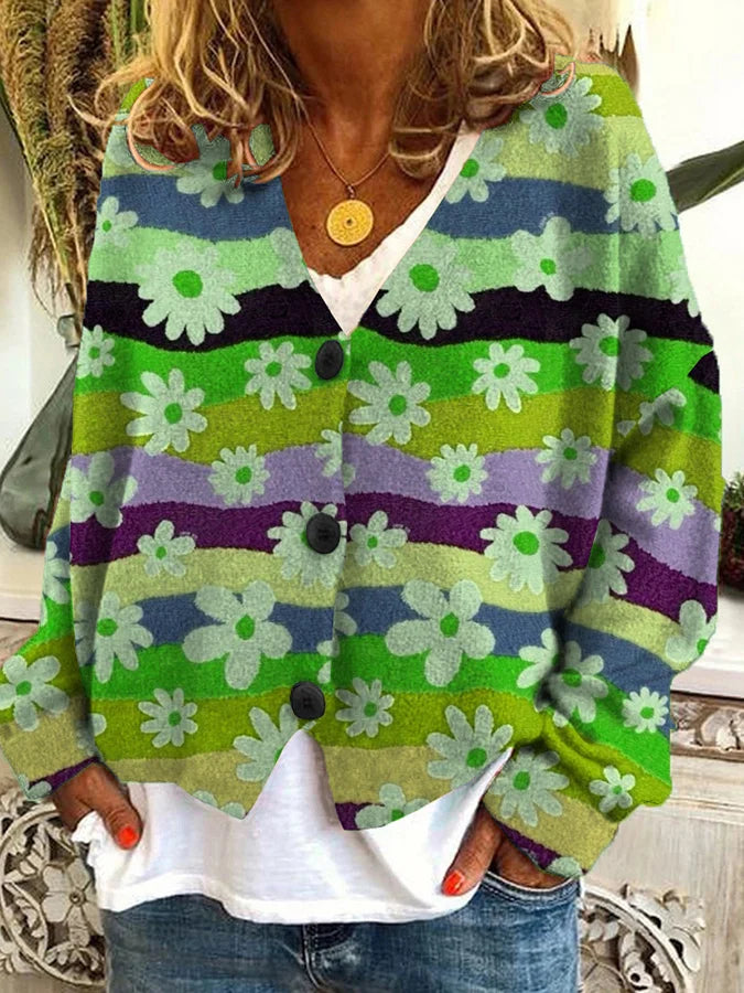 Women's Fashion Printed Casual Jacket