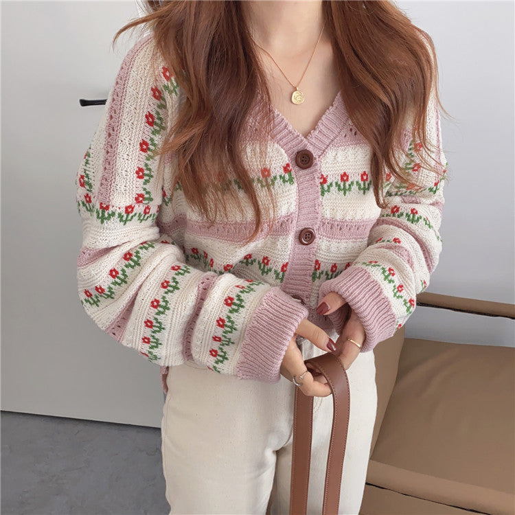 New Style Chain Link Loose Top Sweater Coat