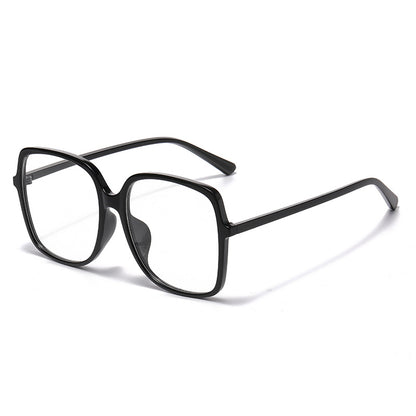 Plain Face Plain Glasses With No Diopters Vintage With Large Rims