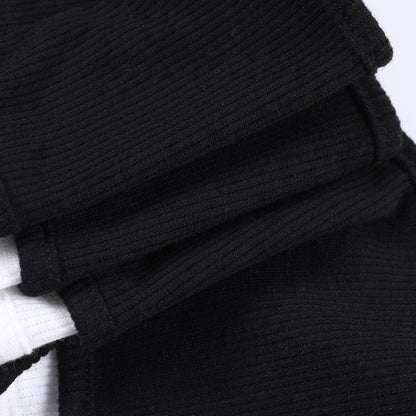 Contrast Color Sling Top Fake Two-piece Sports