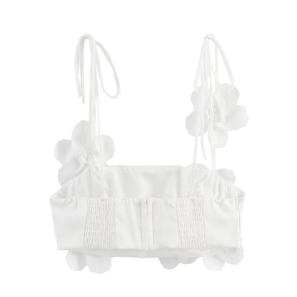 Women's Small Sling 3D Flower Decorative Vest
