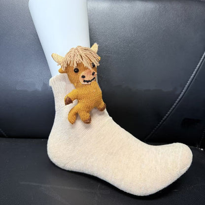 Plush Crochet Animal Cute Animal Socks