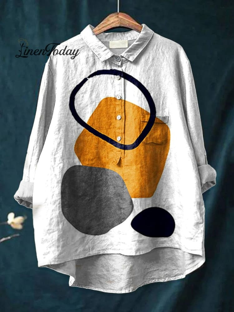 Women's Loose Printed Round Neck Shirt