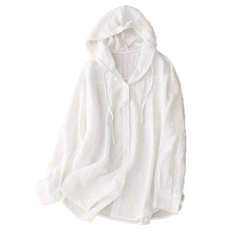 Hooded Sun Protection Clothing Long Sleeve Coat