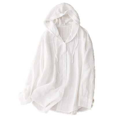 Hooded Sun Protection Clothing Long Sleeve Coat
