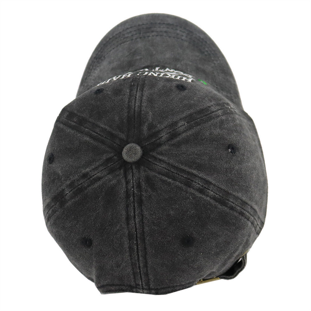 2pcs Camper Accessories Hiking Hair Hats Mountain Trees For Women Men, Adjustable Embroidered Wash Cotton Baseball Cap