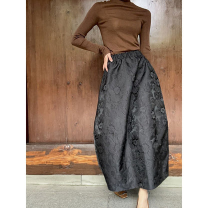 Fashion Relievo Jacquard Skirt Casual Women