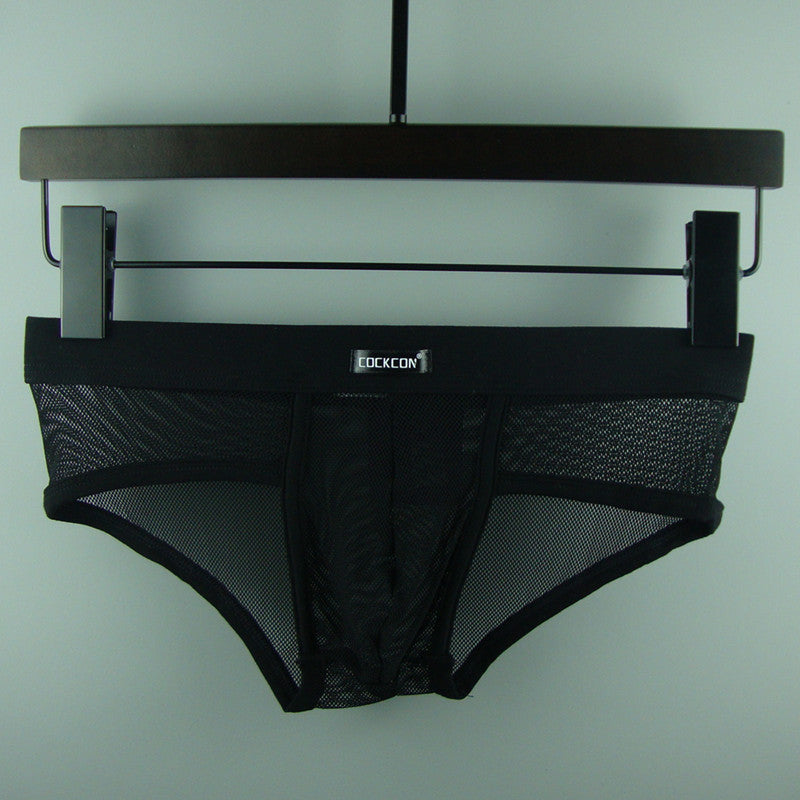 Thin Summer Sexy Fashion Mesh See Though Briefs