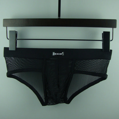 Thin Summer Sexy Fashion Mesh See Though Briefs