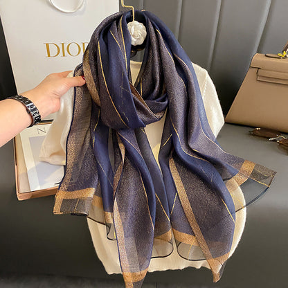 Solid-color Double-faced Scarf For Spring And Autumn Summer
