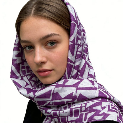 Purple Boho Square Scarf,Head Scarf,Luxe Look For Evening Wear,Scarf,vacation,daily Life,evening Party,Office Appropriate Subtlety For Women Men
