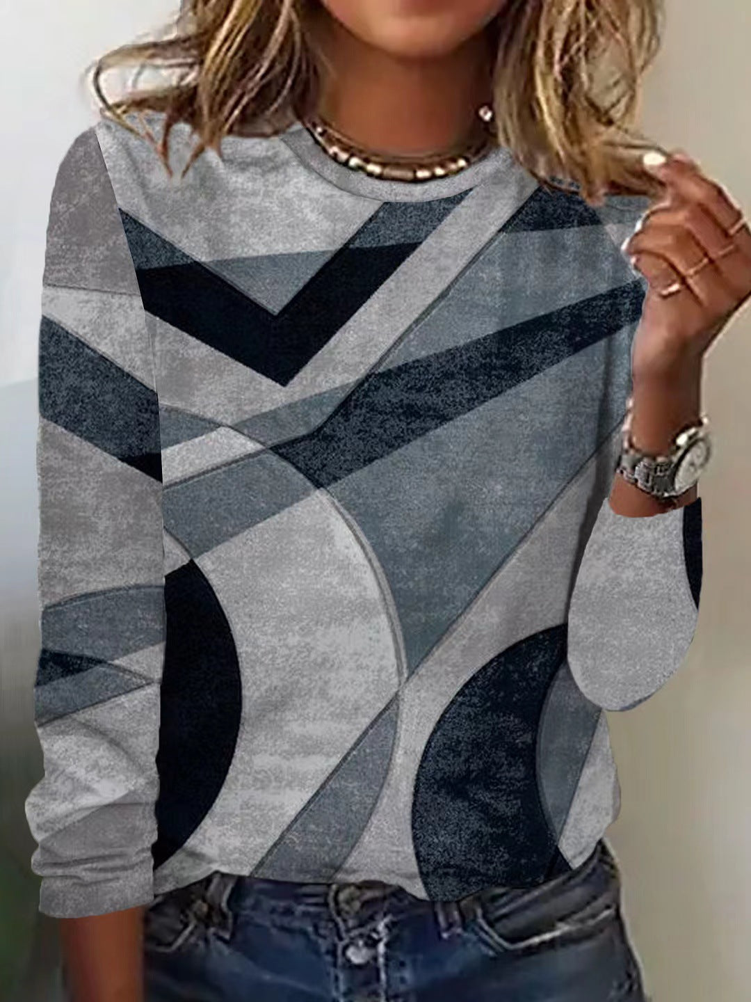 Small Flower Print Casual Loose Top