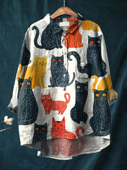 Women's Stretch Print Hawaiian Style Shirt