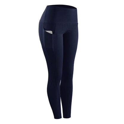 High-waisted Butt-lifting Slim-fit Sports Leggings With Side Pockets